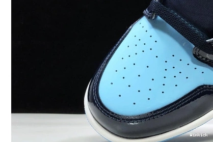 CD0461-401 LEATHER JORDAN BLUE CHILL UNC PATENT AIR 1 0807